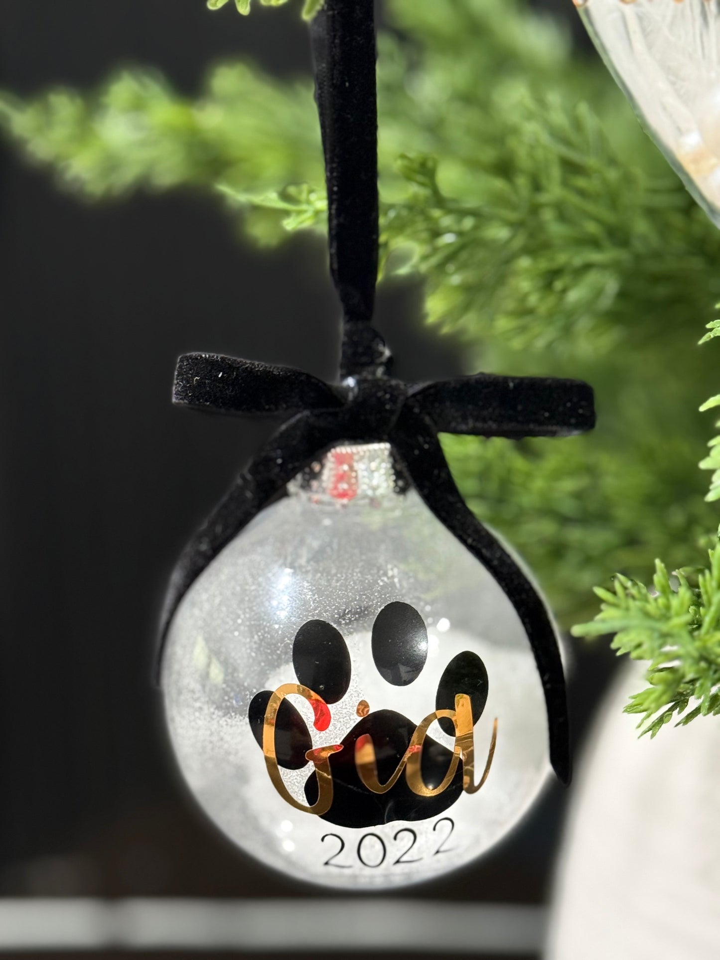 Custom Pet Paw Ornament