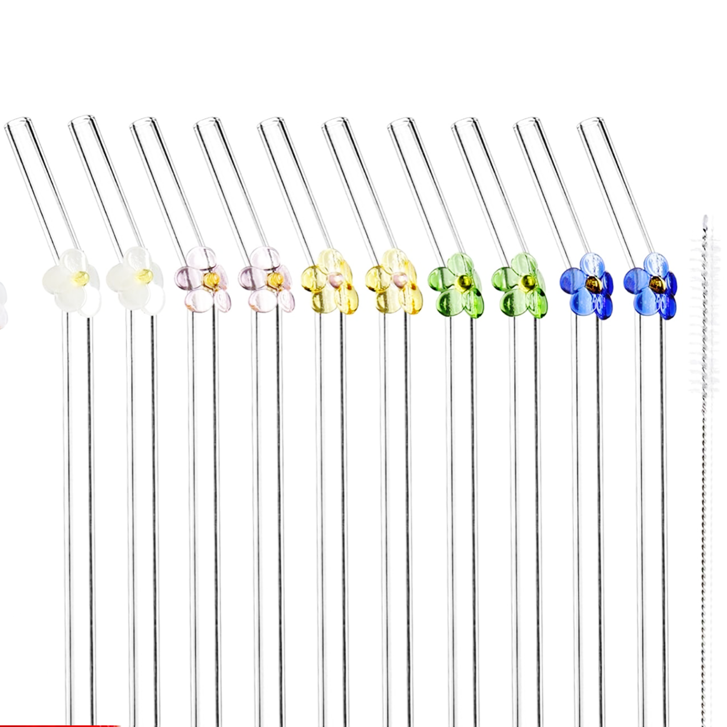Flower Straw Clear